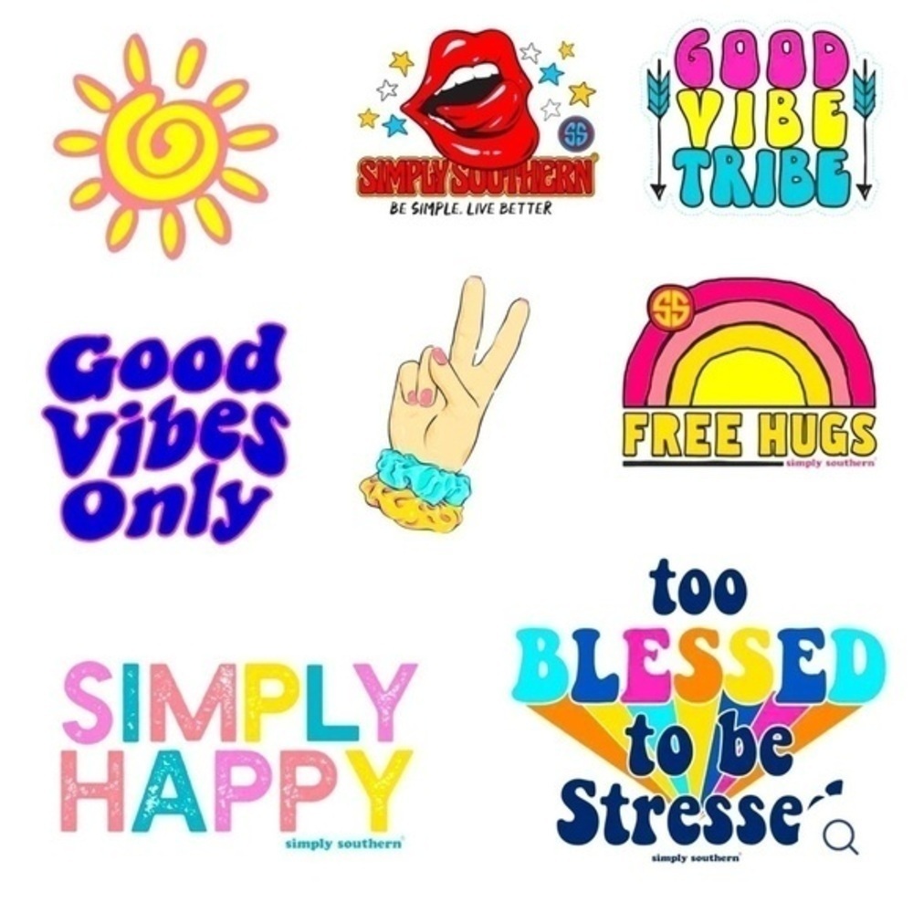 Simply Southern 8pk stickers - Vibes